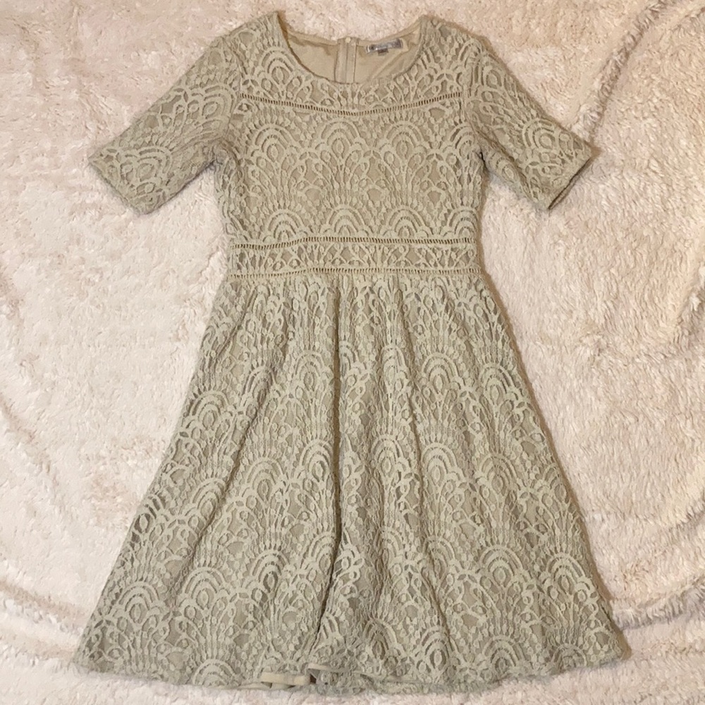 Off white knee length dress